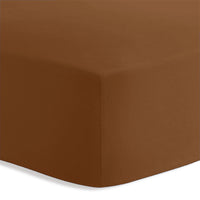 Lenzuolo Sotto con Angoli Singolo in Cotone Tinta Unita Brown - Amo La Casa Shop