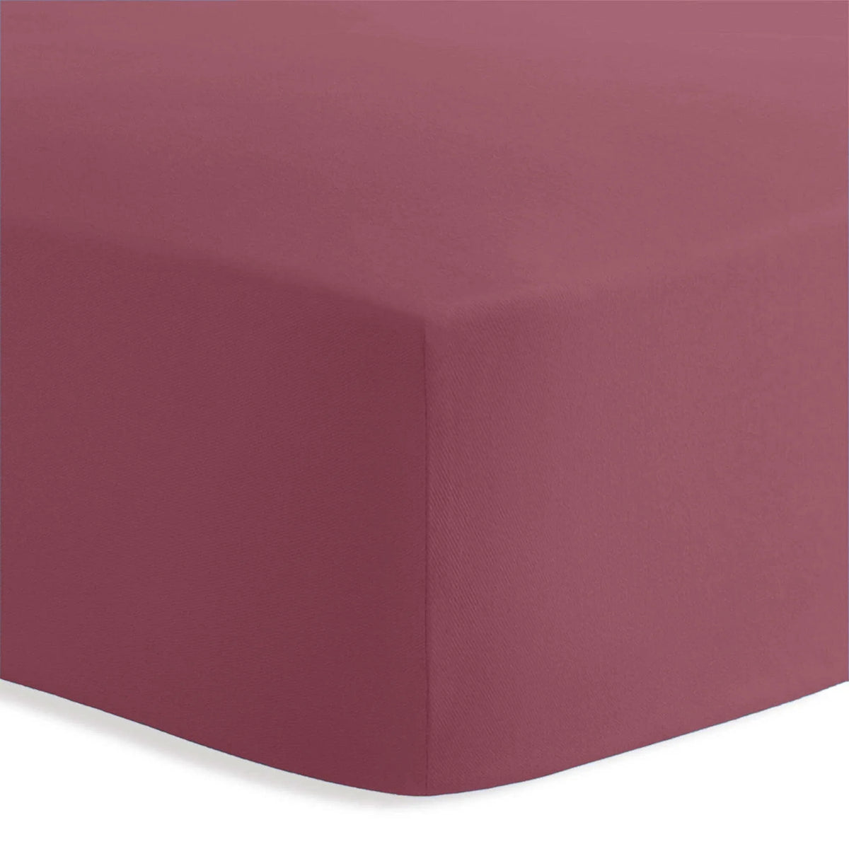 Lenzuolo Sotto con Angoli Piazza e Mezza in Cotone Tinta Unita Burgundy - Amo La Casa Shop