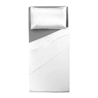 Lenzuolo Sotto con Angoli Singolo in Cotone Tinta Unita Grigio Chiaro - Amo La Casa Shop