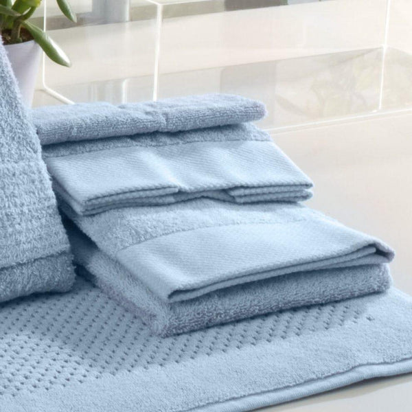 Asciugamano Ospite in Spugna Carezze 35x55 Azzurro - Amo La Casa Shop