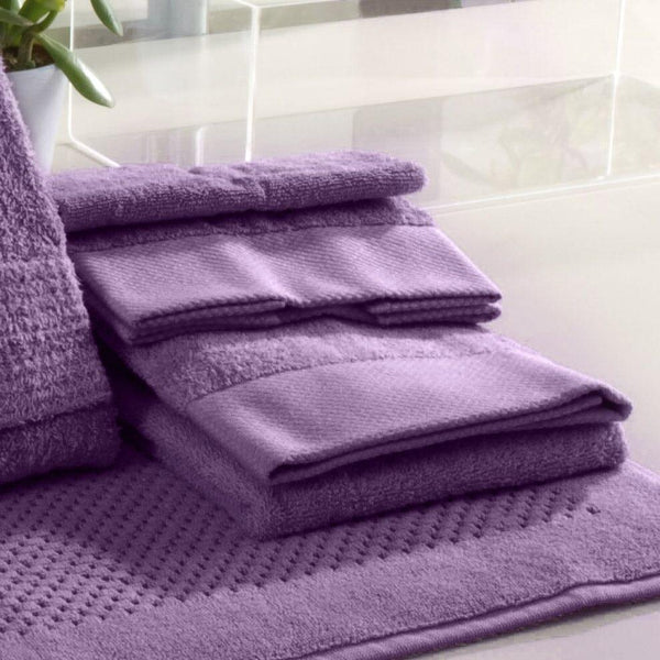 Asciugamano Viso in Spugna Carezze 50x100 Viola - Amo La Casa Shop