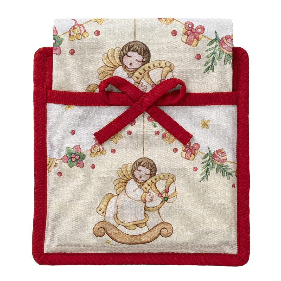 THUN® Confezione Regalo Presina e Strofinaccio Natale Standard Garland Vanilla - Amo La Casa Shop