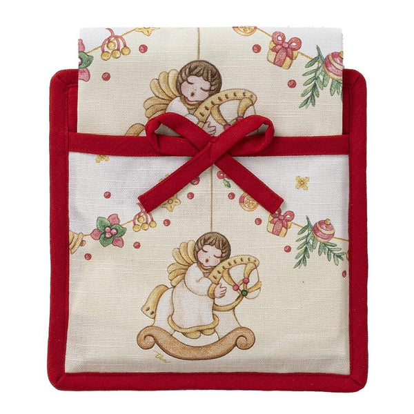 THUN® Confezione Regalo Presina e Strofinaccio Natale Standard Garland Vanilla - Amo La Casa Shop