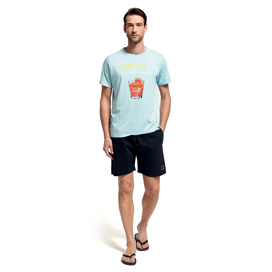 T-Shirt Uomo Spritz Hour Carter Azzurro - Amo La Casa Shop