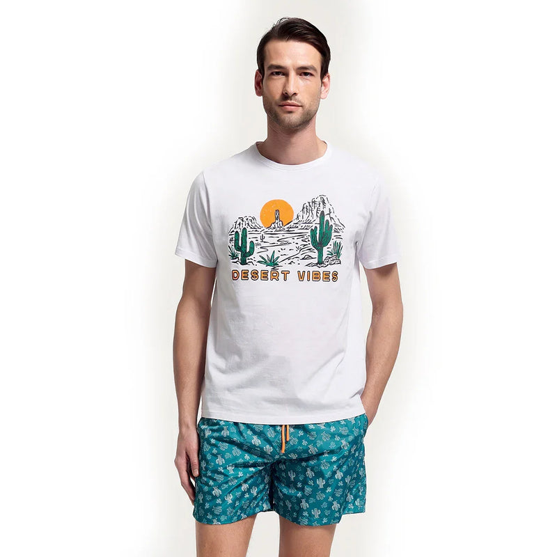 T Shirt da Uomo Desert Vibes Offman Bianco - Amo La Casa Shop