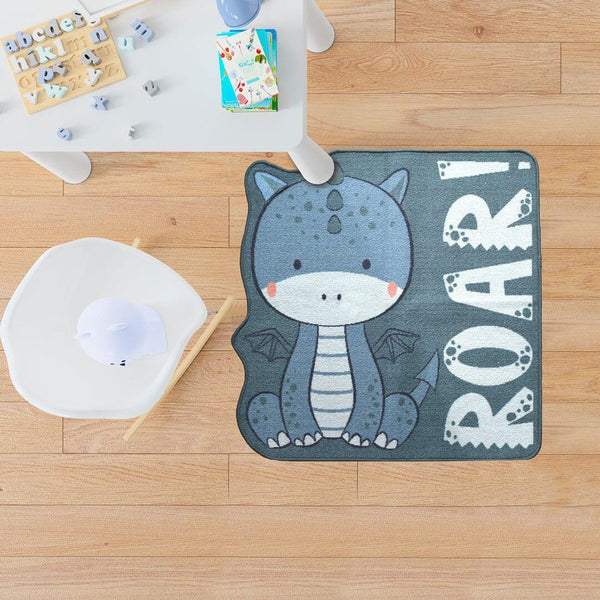 Tappeto Sagomato Funny 80x80 cm Dragon Teal - Amo La Casa Shop