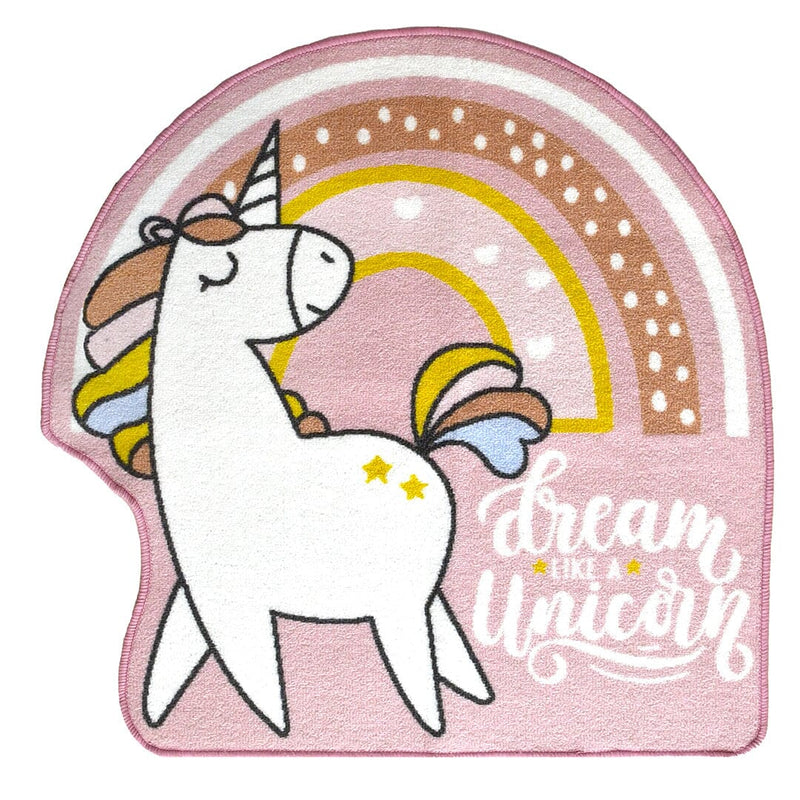 Tappeto Sagomato Funny 80x80 cm Unicorn Pink