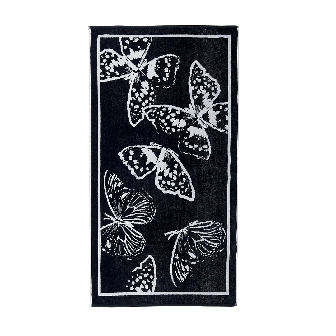 Telo Mare 90x170 Cm Black Fashion Calli Butterfly - Amo La Casa Shop
