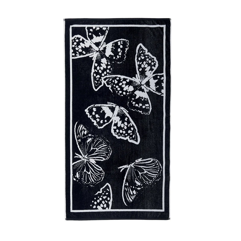 Telo Mare 90x170 Cm Black Fashion Calli Butterfly - Amo La Casa Shop
