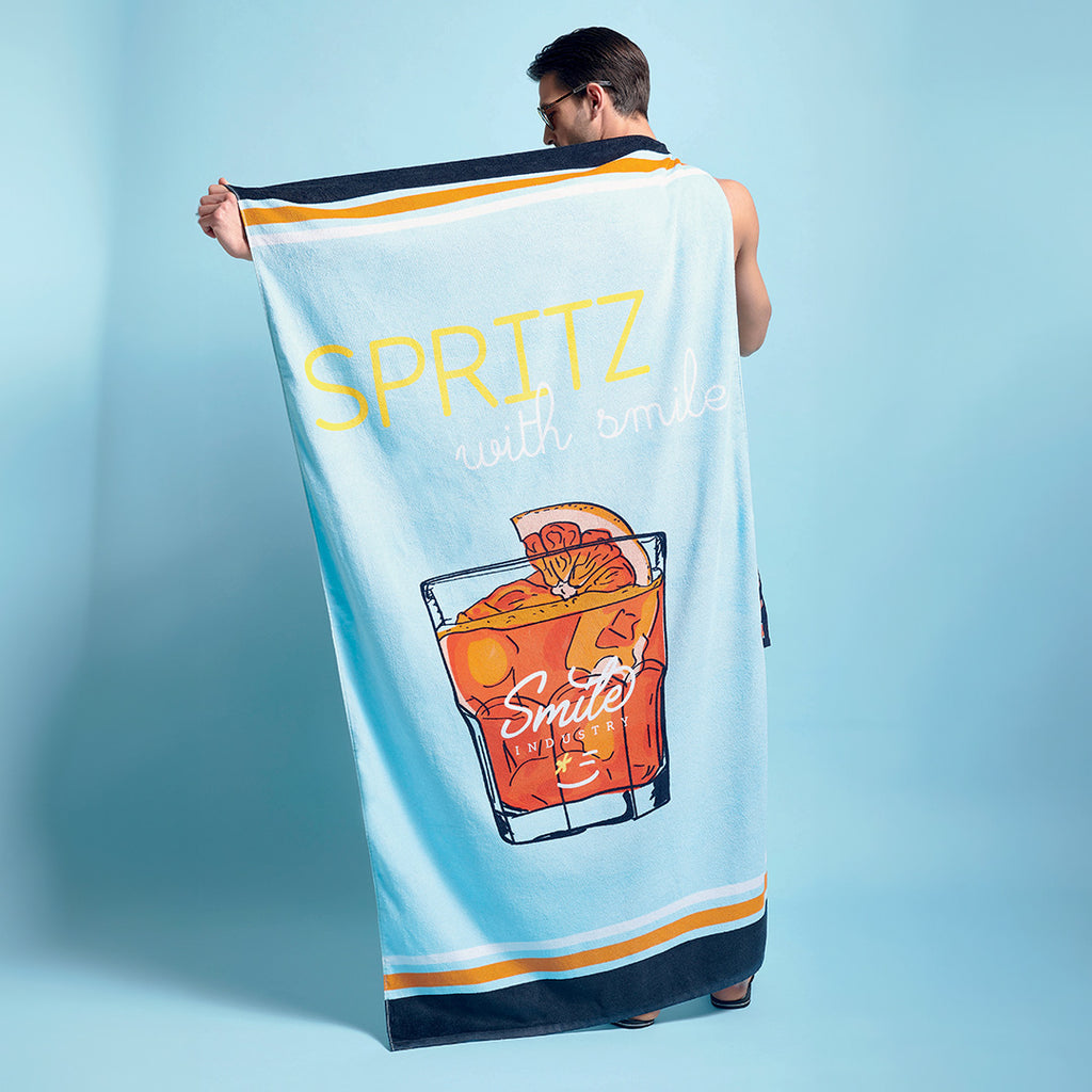 Telo Mare Spritz Hour Casimir Azzurro - Amo La Casa Shop