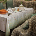 THUN® Tovaglia Antimacchia 150x200 cm Country Flowers Green