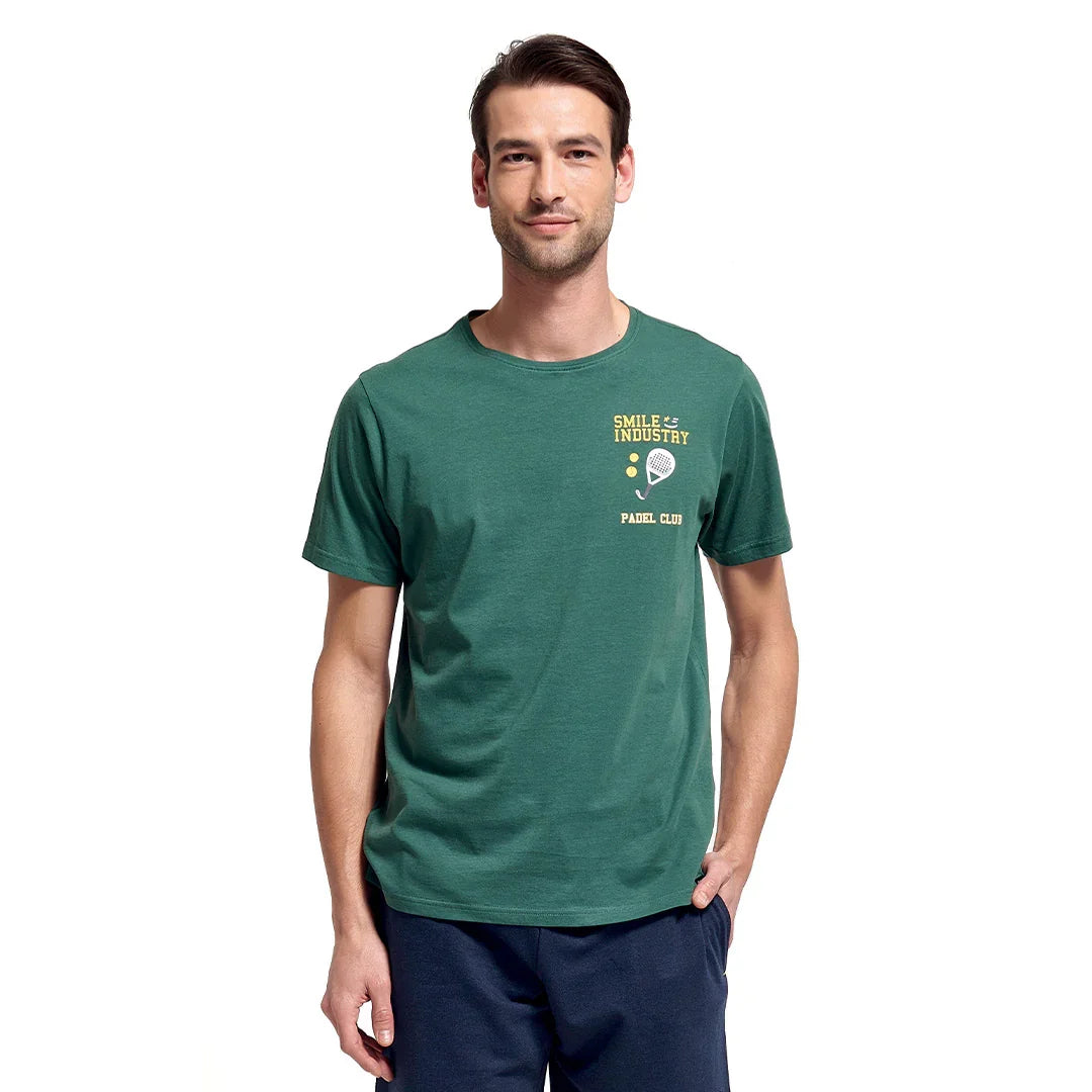 T Shirt da Uomo Padel Club Allen Verde Scuro - Amo La Casa Shop