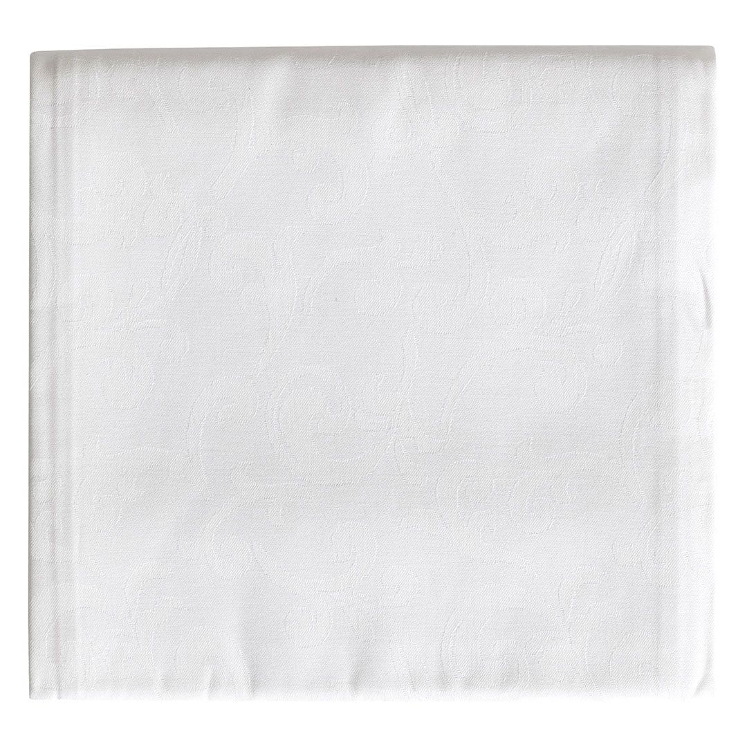 Tovaglia Jacquard Classy Holly 140x240 cm Tinta Unita White