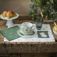 THUN® Tovaglietta Colazione Inverno Incantato Standard Fox Sage Green - Amo La Casa Shop
