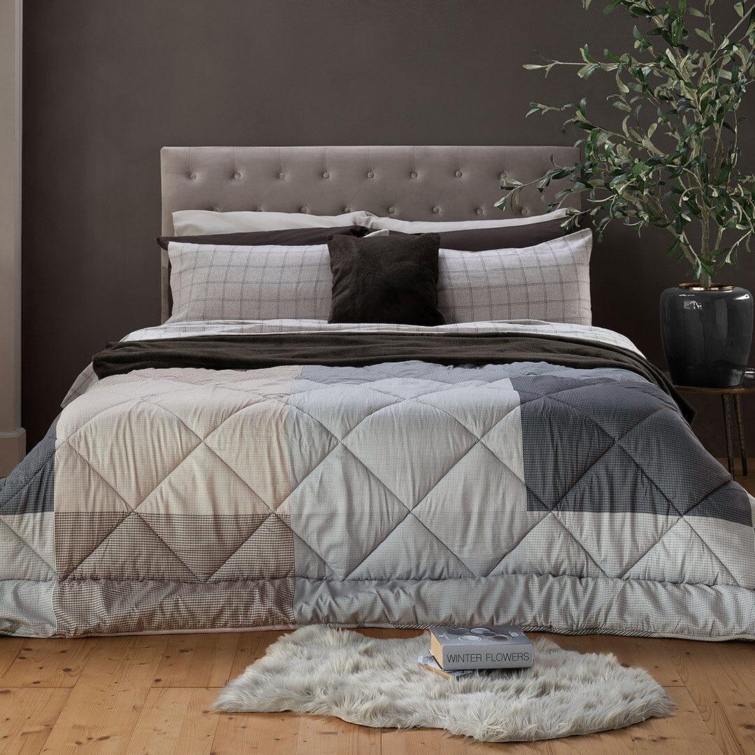 LUXURY COLLECTION DI MAESTRO Trapunta Matrimoniale Soffice 260x260 cm con Stampa - Fantasia Carter Grey - Amo La Casa Shop