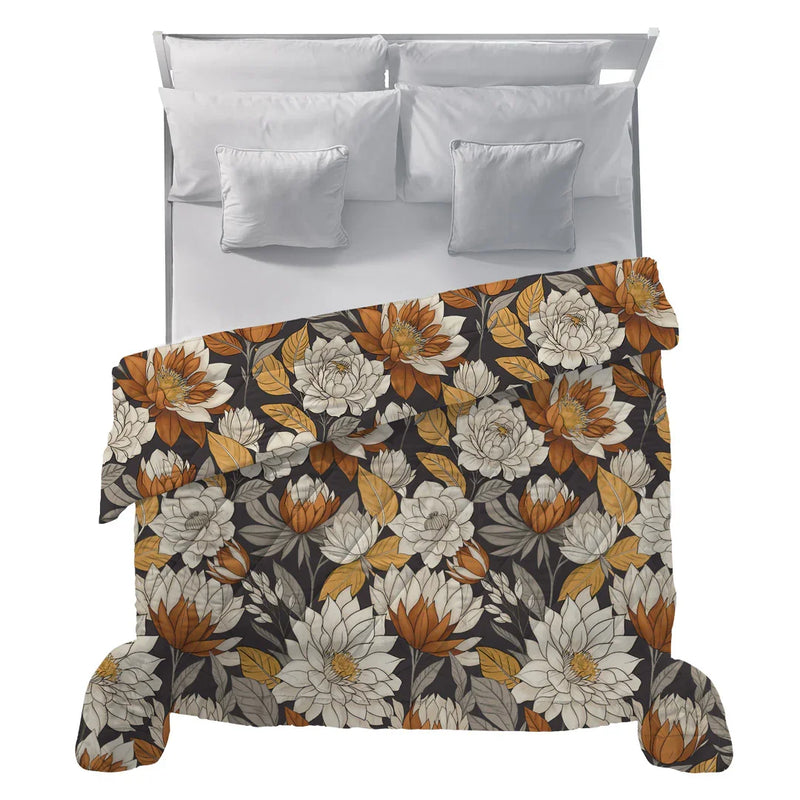 Trapunta Matrimoniale con Stampa - Fantasia Brandy Colette Grigio Scuro - Amo La Casa Shop