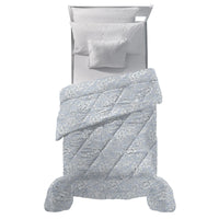 Trapunta Singola Deco con Stampa - Fantasia Costanza Azzurro - Amo La Casa Shop