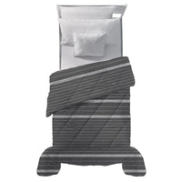 Trapunta Singola 170x250 cm con Stampa Aria Keyne Dark Grey - Amo La Casa Shop