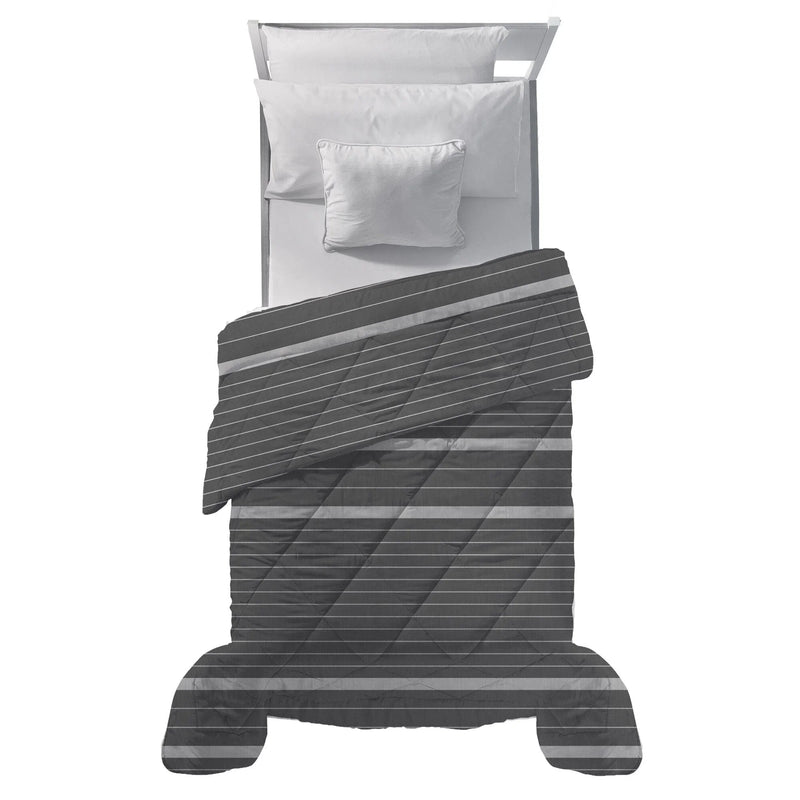 Trapunta Singola 170x250 cm con Stampa Aria Keyne Dark Grey - Amo La Casa Shop