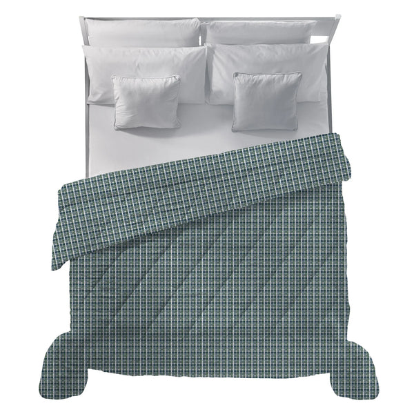 Trapunta Matrimoniale con Stampa - Fantasia Absinthe Leandro Dusty Teal - Amo La Casa Shop