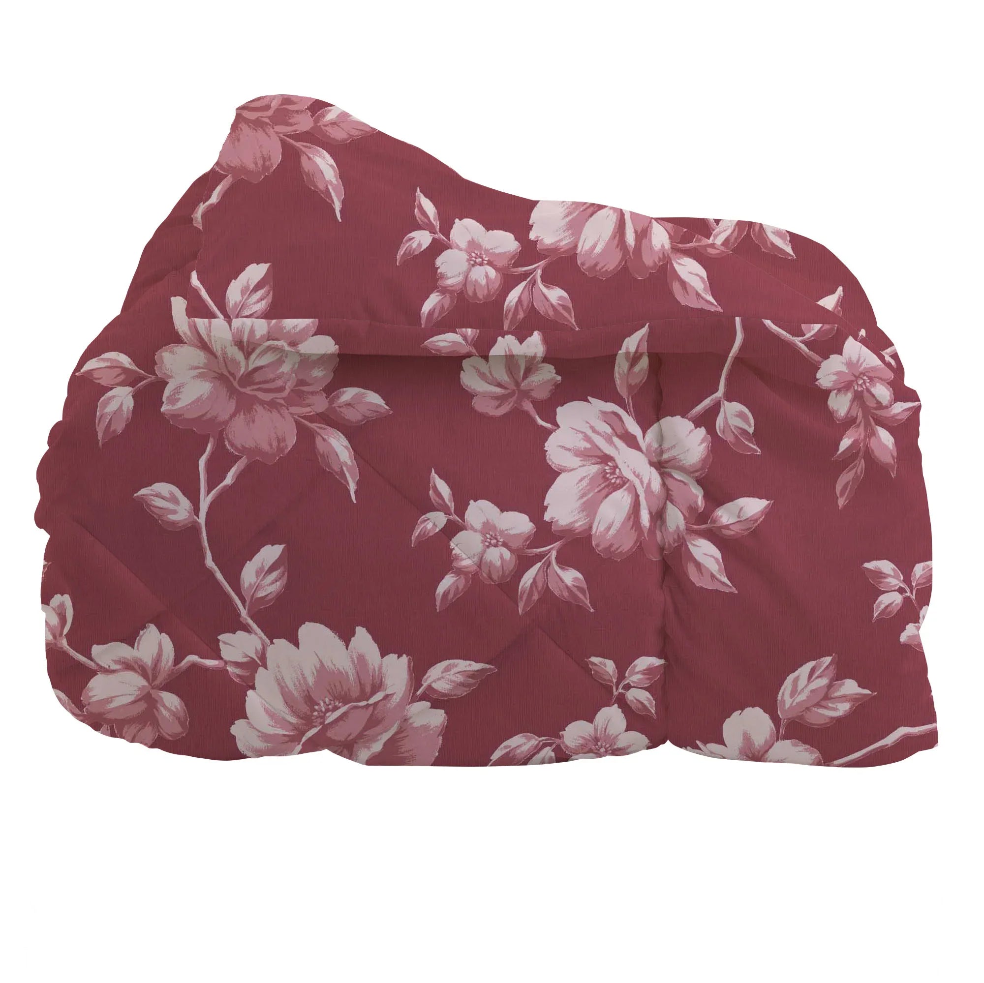 Trapunta Piazza e Mezza Deco con Stampa - Fantasia Malibù Rosa Scuro - Amo La Casa Shop