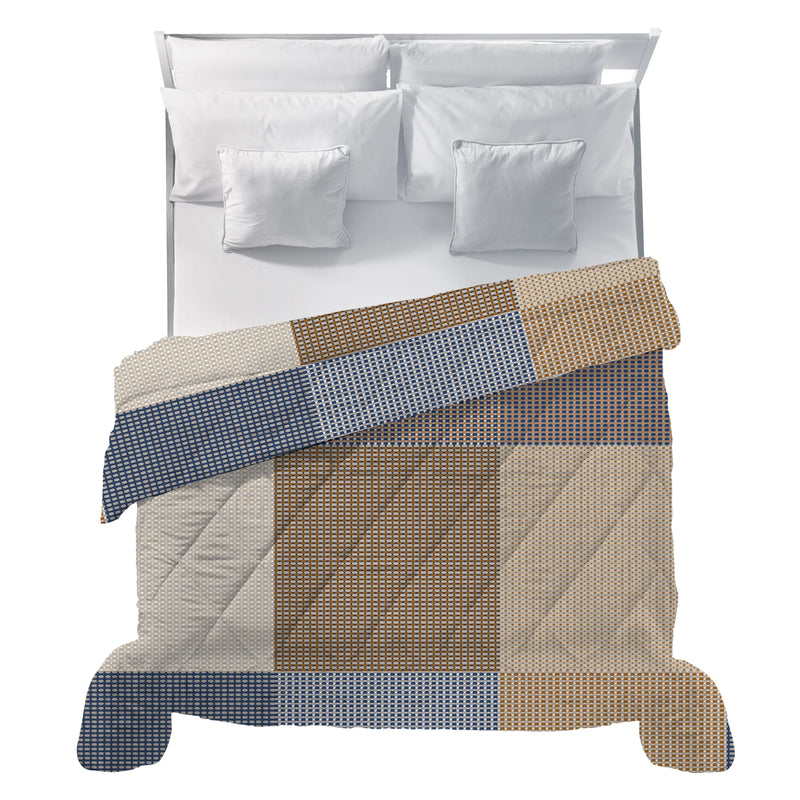 LUXURY COLLECTION DI MAESTRO Trapunta Matrimoniale Soffice 260x260 cm con Stampa - Fantasia Carter Blue - Amo La Casa Shop