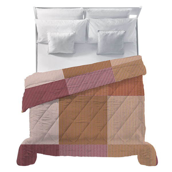 LUXURY COLLECTION DI MAESTRO Trapunta Matrimoniale Soffice 260x260 cm con Stampa - Fantasia Carter Burgundy - Amo La Casa Shop