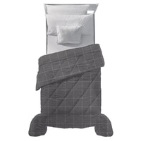 Trapunta Singola 170x250 cm con Stampa Aria Mistral Dark Grey - Amo La Casa Shop
