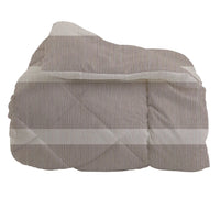 Trapunta Matrimoniale Deco con Stampa - Fantasia Righine Tortora - Amo La Casa Shop