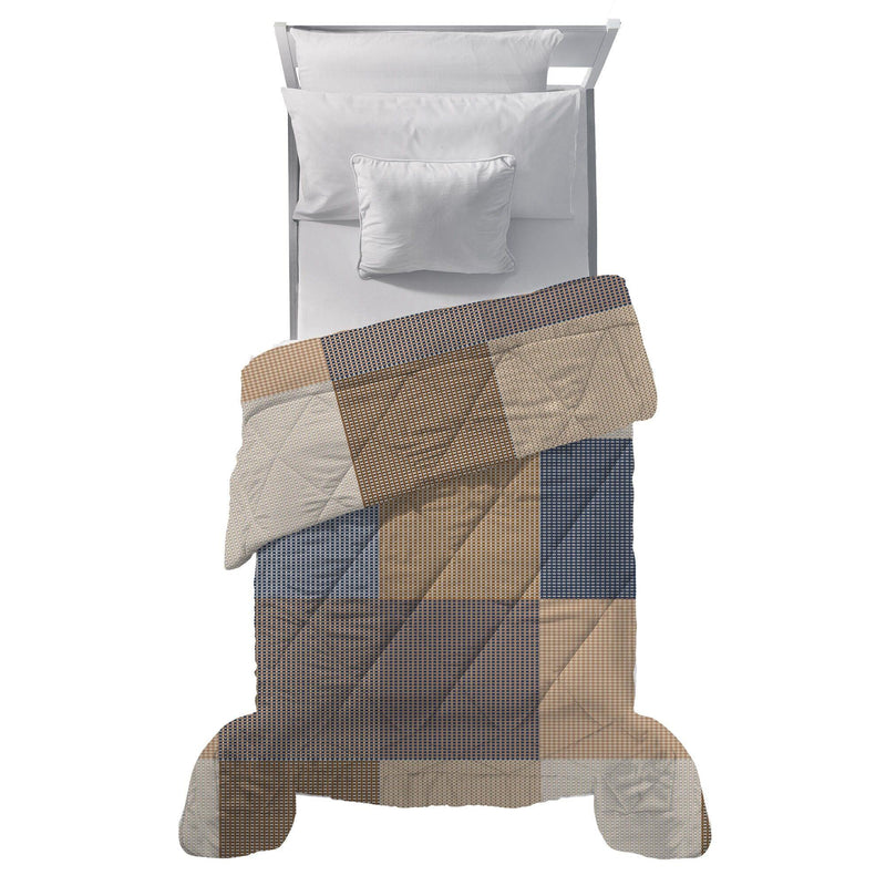 LUXURY COLLECTION DI MAESTRO Trapunta Singola Soffice 180x260 cm con Stampa - Fantasia Carter Blue - Amo La Casa Shop