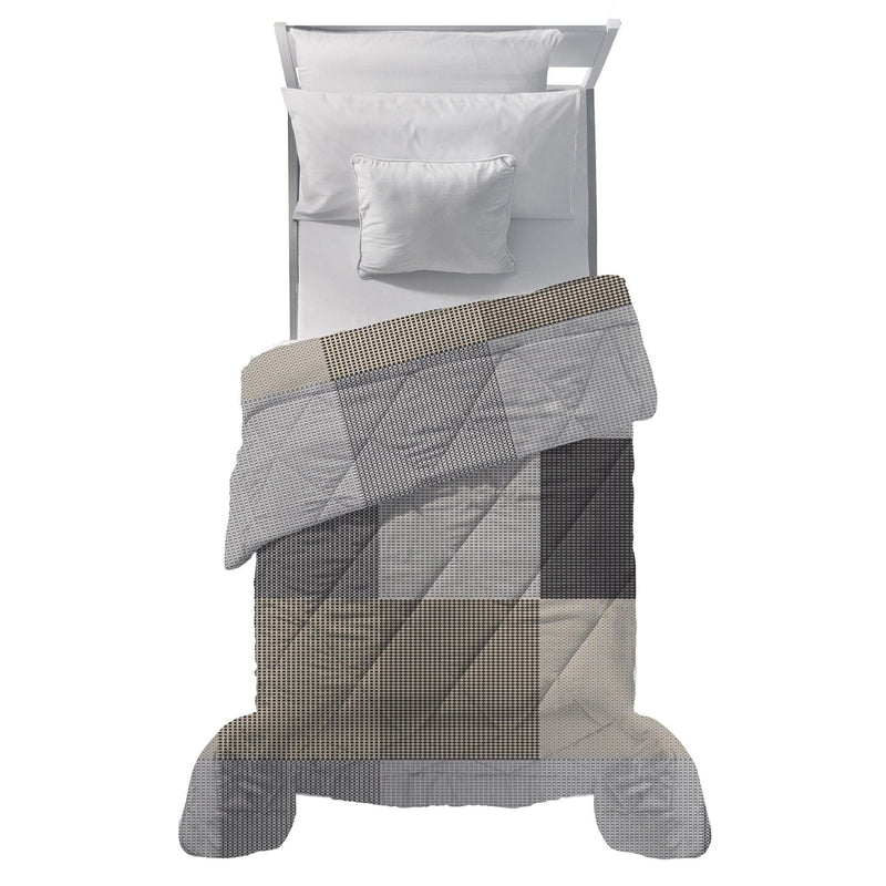 LUXURY COLLECTION DI MAESTRO Trapunta Singola Soffice 180x260 cm con Stampa - Fantasia Carter Grey - Amo La Casa Shop