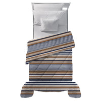 LUXURY COLLECTION DI MAESTRO Trapunta Singola Soffice 180x260 cm con Stampa - Fantasia Daniel Dark Blue - Amo La Casa Shop