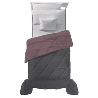 Trapunta Piazza e Mezza 210x250 cm Bicolore Fuoco Dark Grey/Burgundy - Amo La Casa Shop