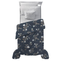 Trapunta Singola 170x250 cm con Stampa Acqua Meredith Dark Blue - Amo La Casa Shop