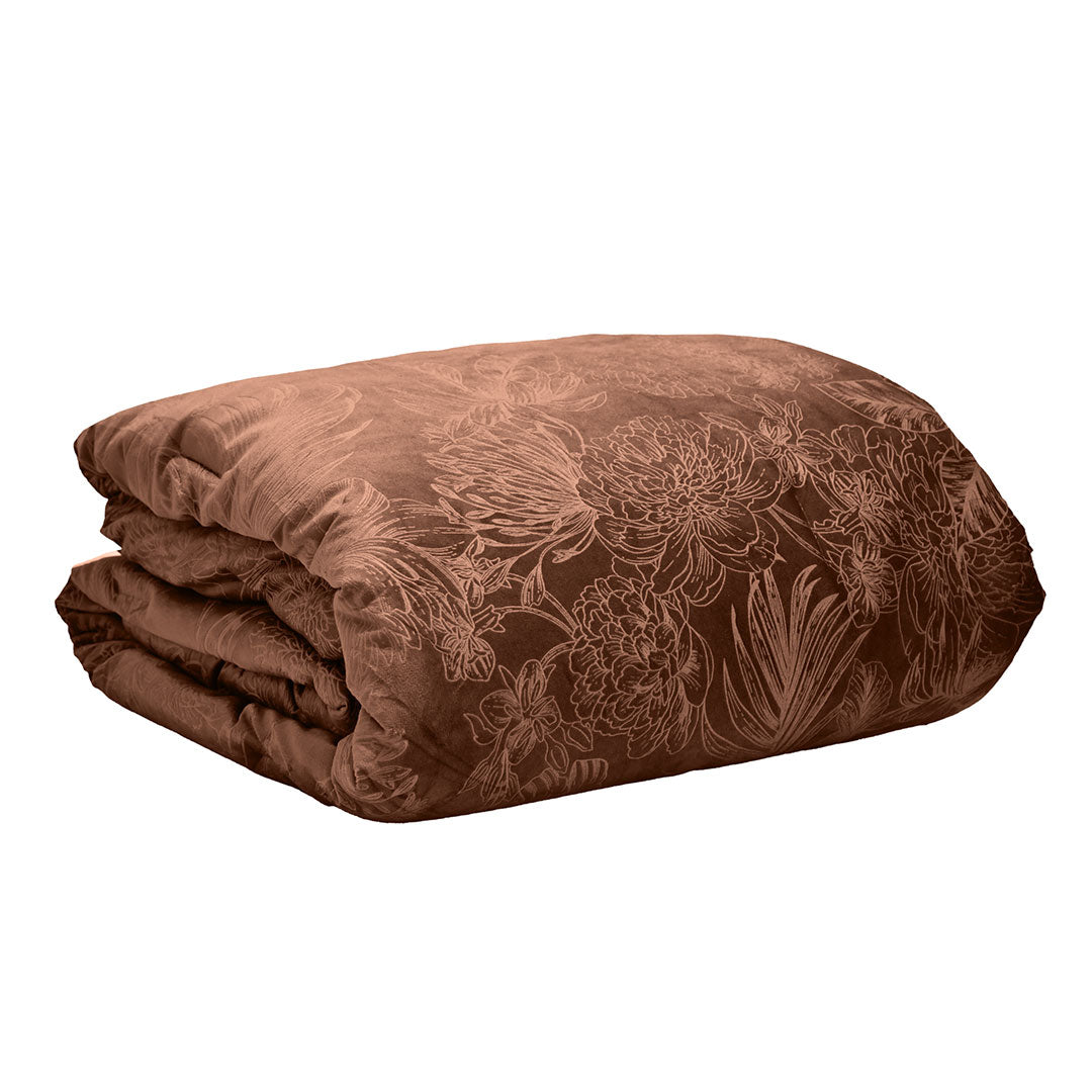 Trapunta Velluto Feel Me 170x250 cm Ellis Rust