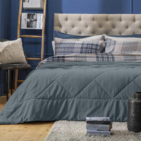 Trapunta Singola Doubleface Treccia Acqua Blue - Amo La Casa Shop