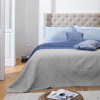 Trapuntino Matrimoniale 250x250 Sunny Wave Grey - Amo La Casa Shop