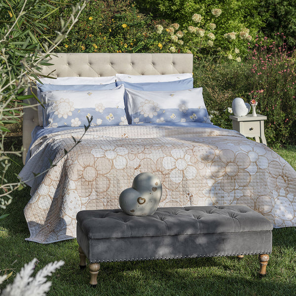 THUN® Trapuntino Matrimoniale Elegance con Stampa Digitale Grace Beige - Amo La Casa Shop