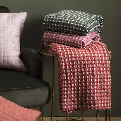 Coperta Nido D'Ape cm 220x240 Tinta Unita Rose