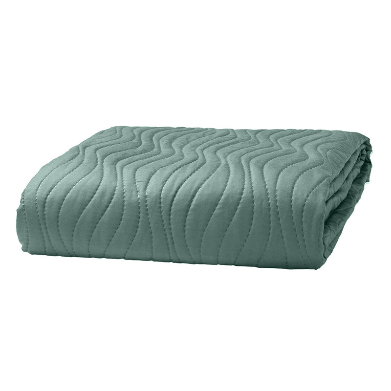 Trapuntino Singolo 170x250 Sunny Wave Green - Amo La Casa Shop