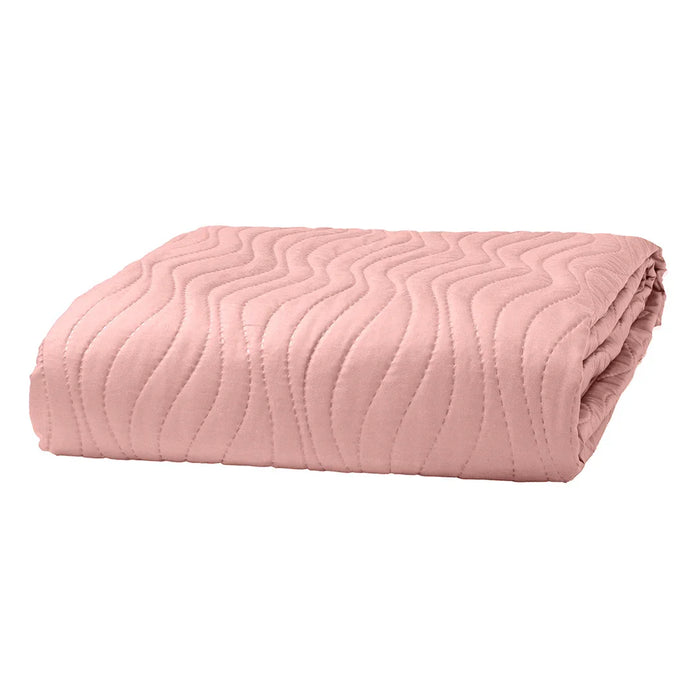 Trapuntino Matrimoniale 250x250 Sunny Wave Pink - Amo La Casa Shop