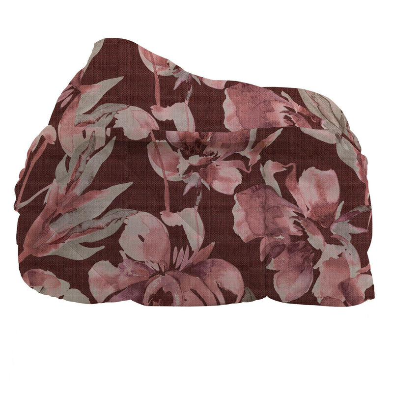 LUXURY COLLECTION DI MAESTRO Trapunta Singola Soffice 180x260 cm con Stampa - Fantasia Fleur Burgundy - Amo La Casa Shop