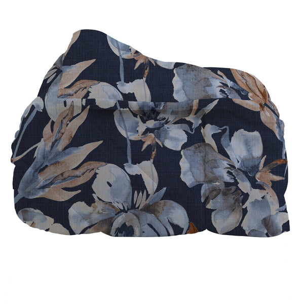 LUXURY COLLECTION DI MAESTRO Trapunta Matrimoniale Soffice 260x260 cm con Stampa - Fantasia Fleur Dark Blue - Amo La Casa Shop