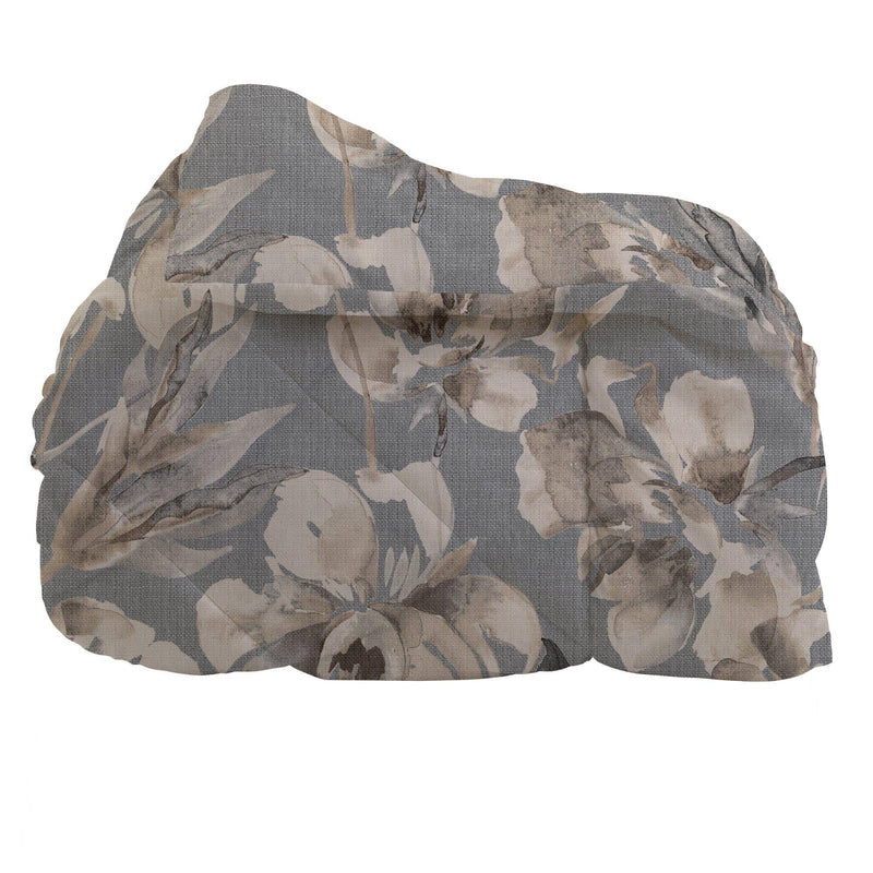 LUXURY COLLECTION DI MAESTRO Trapunta Singola Soffice 180x260 cm con Stampa - Fantasia Fleur Grey - Amo La Casa Shop