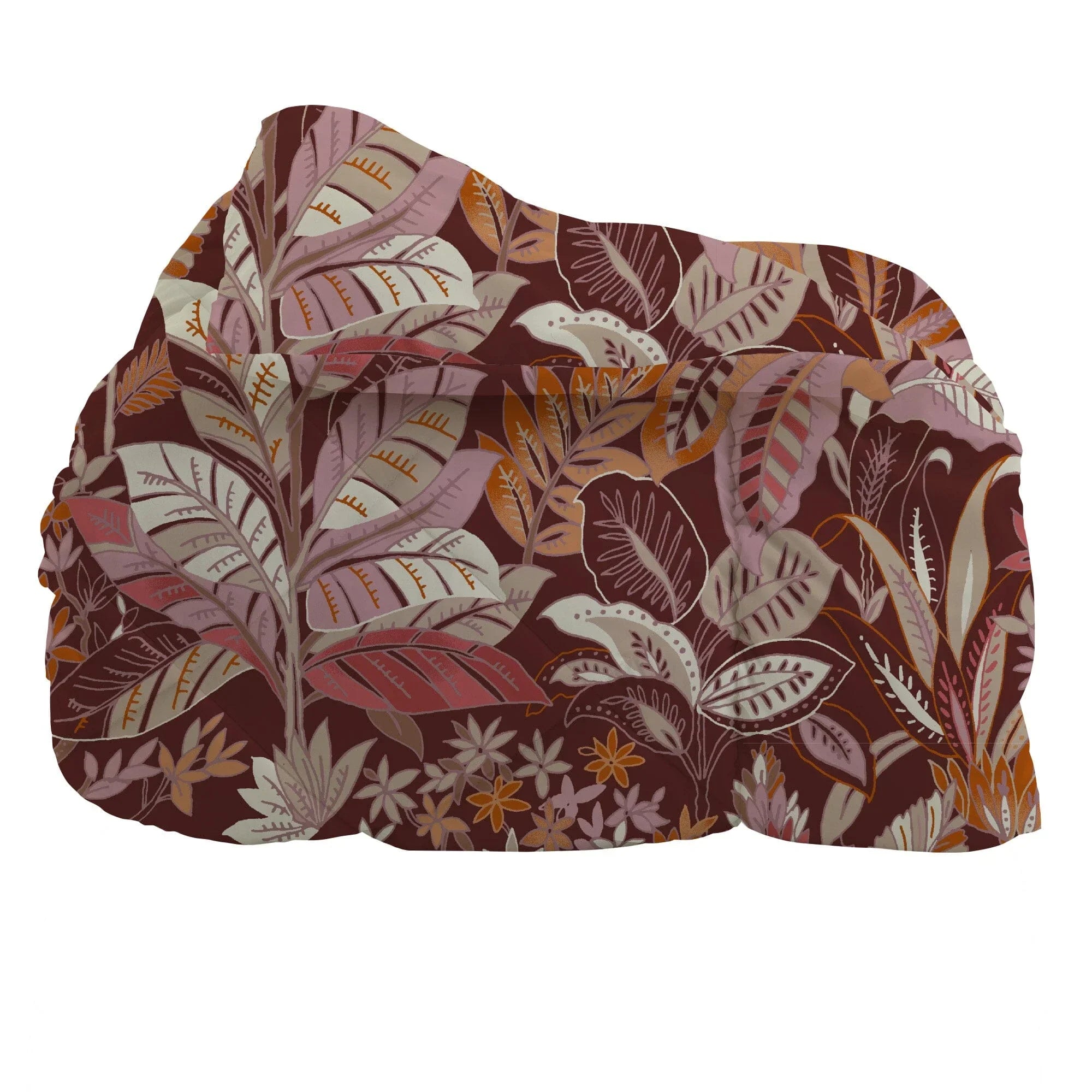 LUXURY COLLECTION DI MAESTRO Trapunta Matrimoniale Soffice 260x260 cm con Stampa - Fantasia Thais Burgundy - Amo La Casa Shop