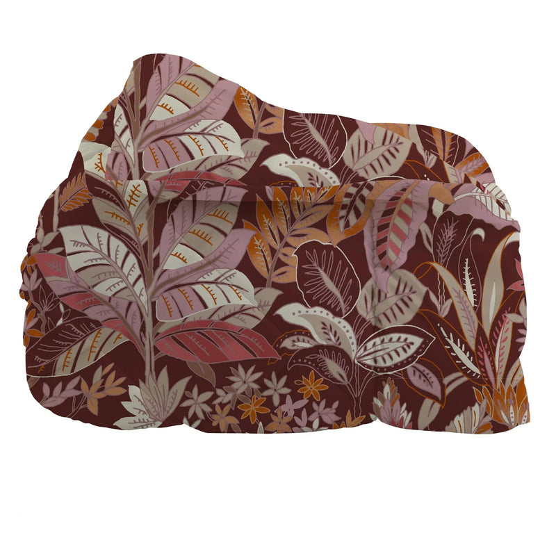 LUXURY COLLECTION DI MAESTRO Trapunta Matrimoniale Soffice 260x260 cm con Stampa - Fantasia Thais Burgundy - Amo La Casa Shop
