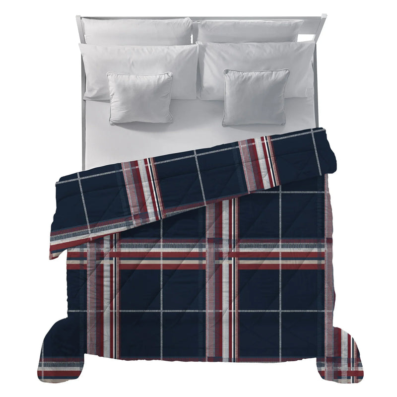 Trapunta Matrimoniale con Stampa - Fantasia Gin Ulysse Blu Scuro - Amo La Casa Shop