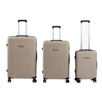 500 Set di 3 Valigie Trolley da Viaggio S/M/L - Colore Champagne