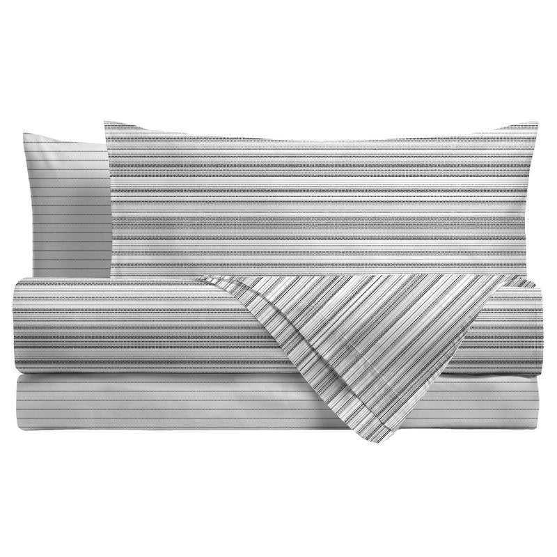 Completo Letto Matrimoniale in Flanella - Fantasia Aria Grivil Grey