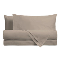 Completo Letto Singolo in Microfibra Softy Yarn - Tinta Unita Tortora - Amo La Casa Shop